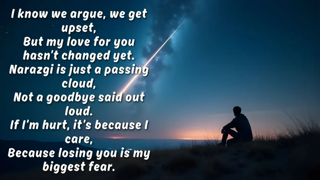 Narazgi shayari english