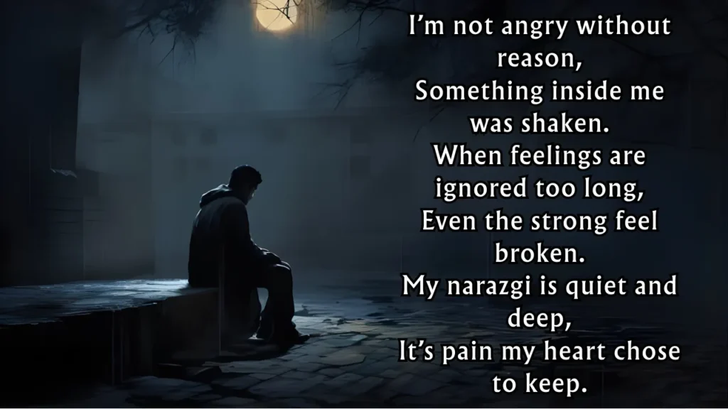 Narazgi shayari english