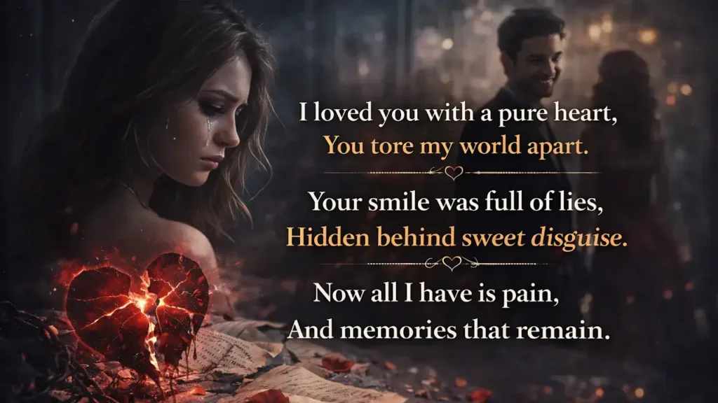 bewafa shayari english