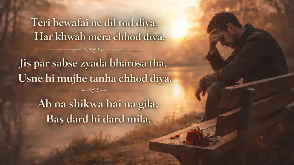 bewafa shayari english