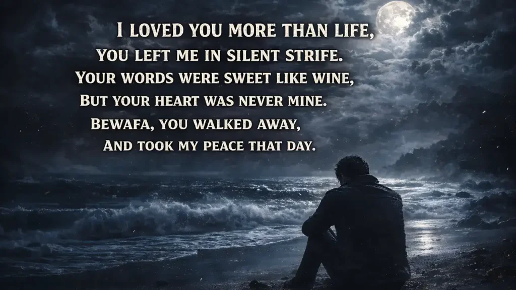 bewafa shayari english