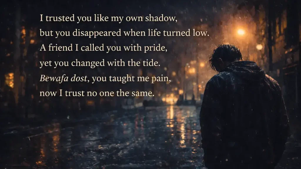 bewafa shayari english