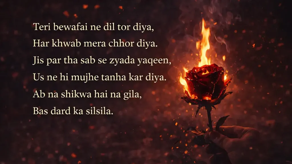 bewafa shayari english