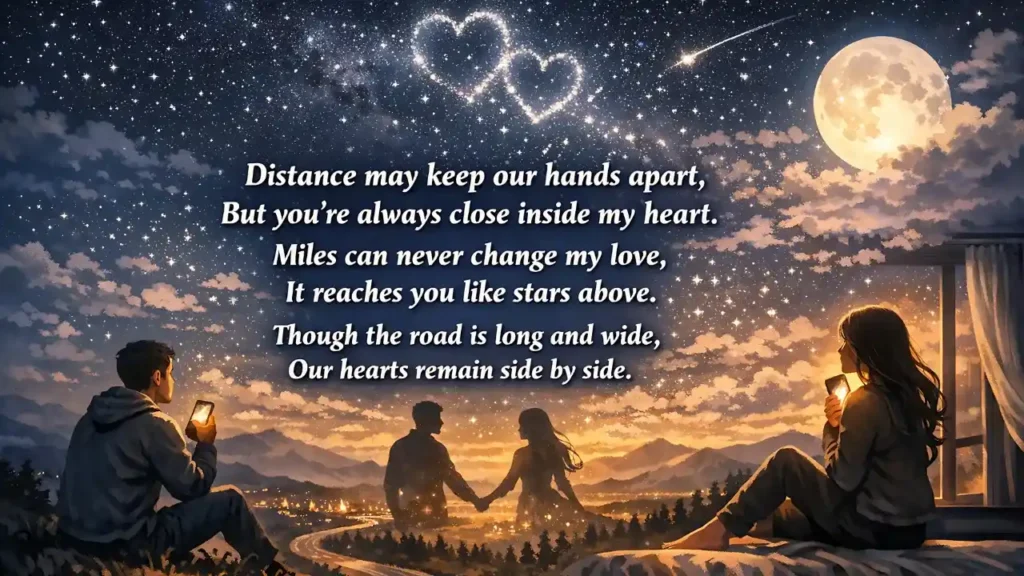 long distance shayari
