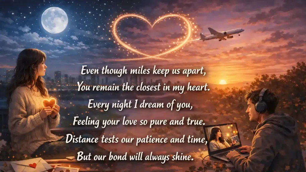 long distance shayari
