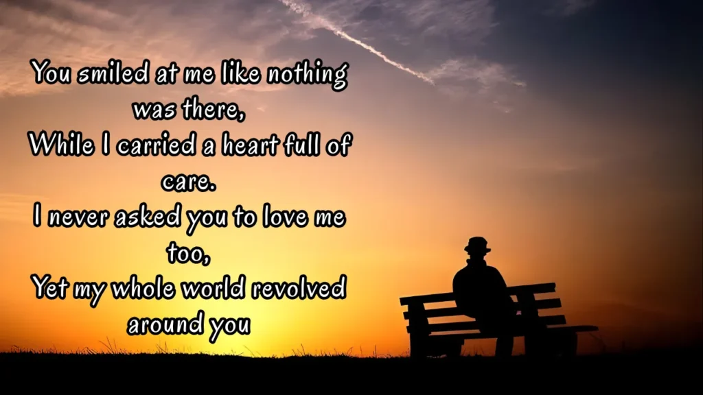 one sided love shayari in english