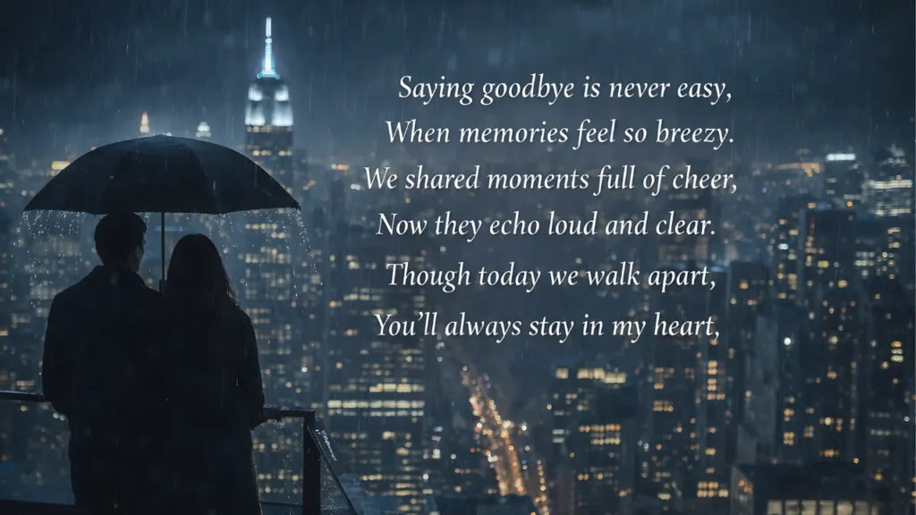 short farewell shayari in english