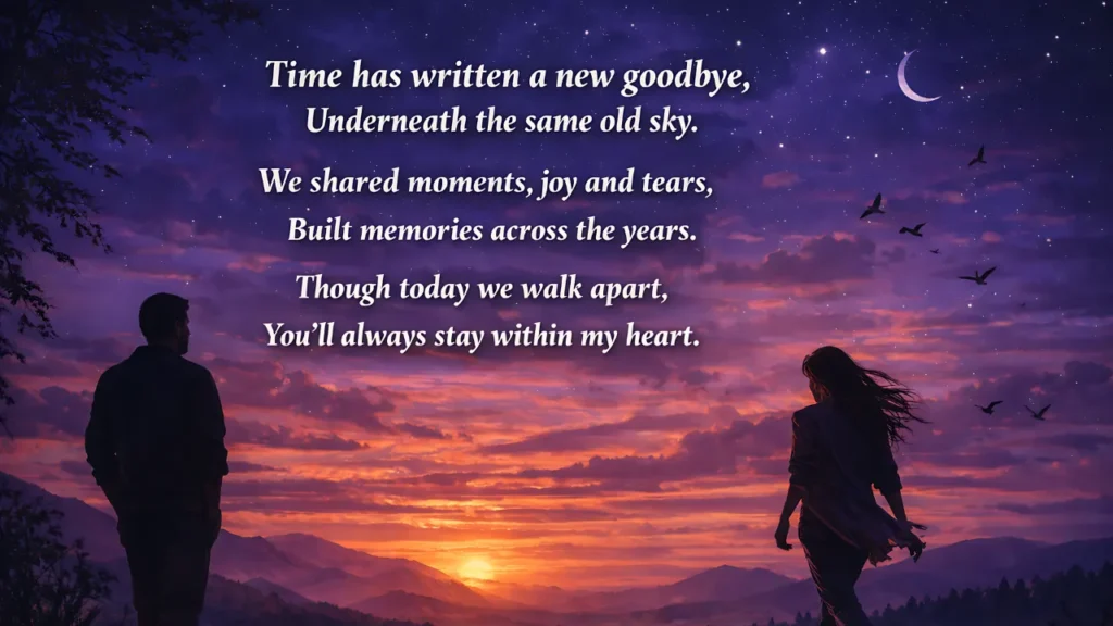 short farewell shayari in english