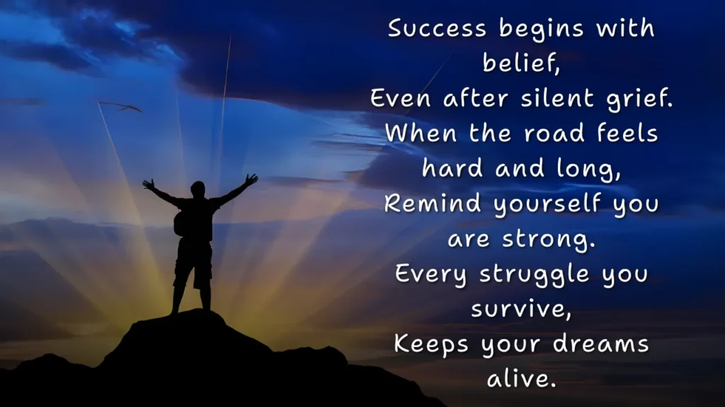 success motivational shayari in english