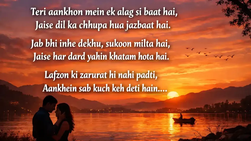 2 line shayari on eyes in hindi