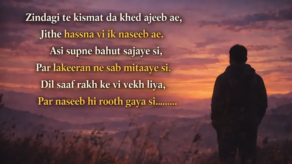 kismat heart touch punjabi shayari