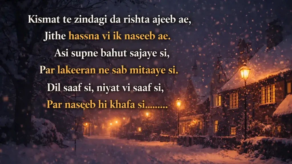 kismat heart touch punjabi shayari