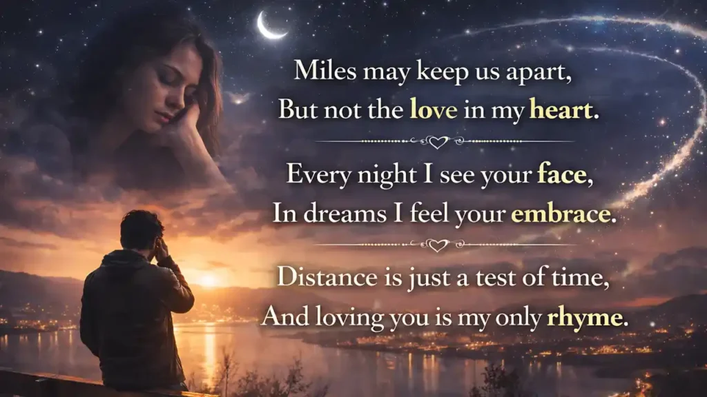 long distance shayari
